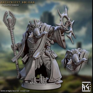 Archpriest Boldar- Loxodon Cleric, Sized for DnD 5e