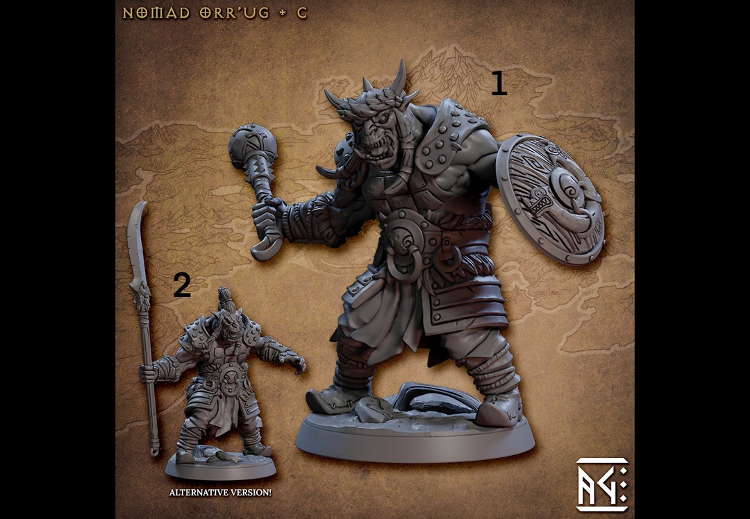Orc Male Warrior, Fighter, Barbarian, Sized Medium for Dnd 5e - Etsy