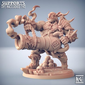 Large Sized Orc Cannoneer for Dungeons and Dragons 5e