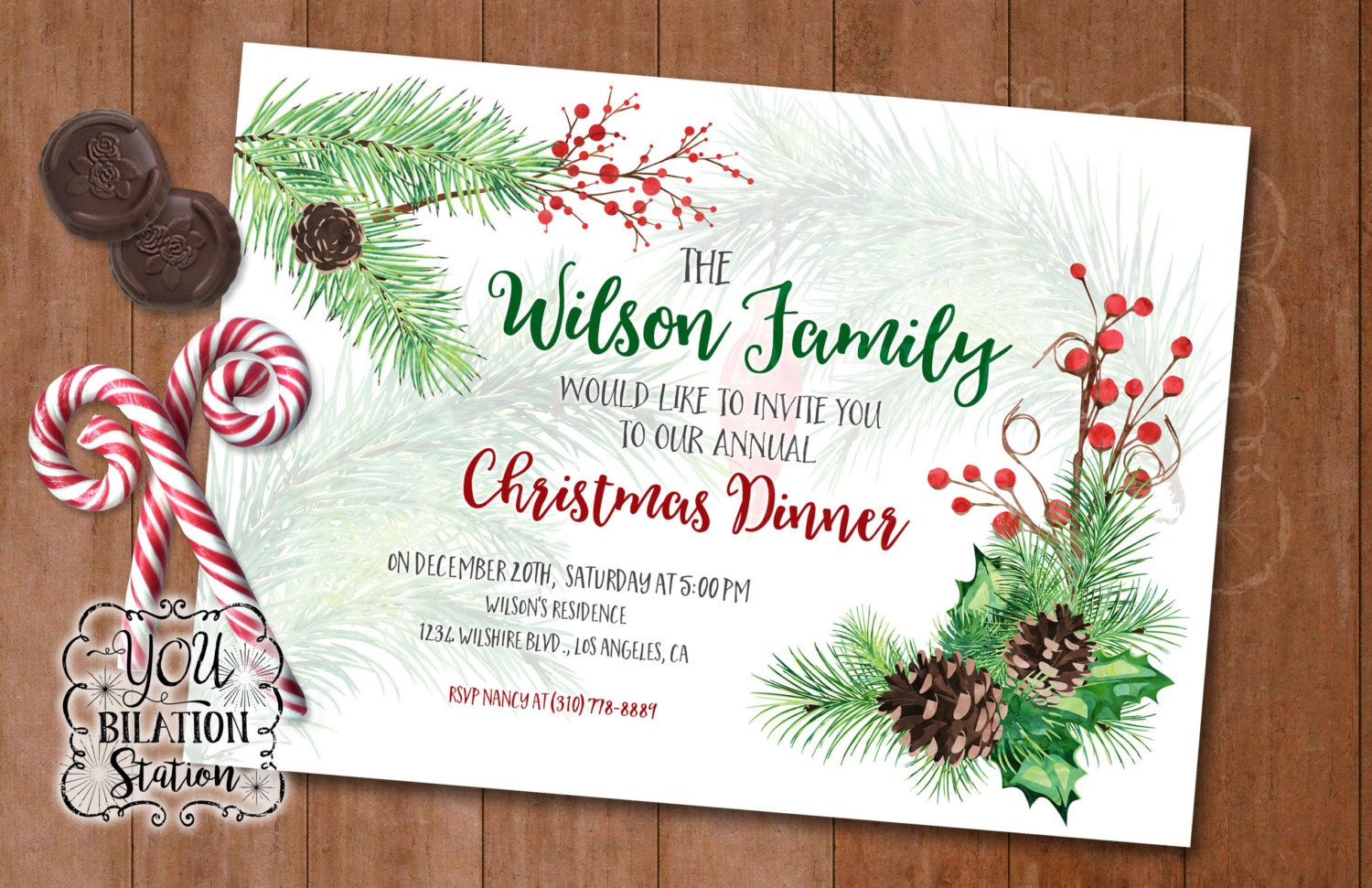 Christmas Party Invitation For Office Family Gathering  Etsy