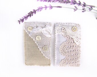 Pretty Crochet Circular Hanging Lavender Sachet In Sparkly Pink with a Sparkly Magenta Flower