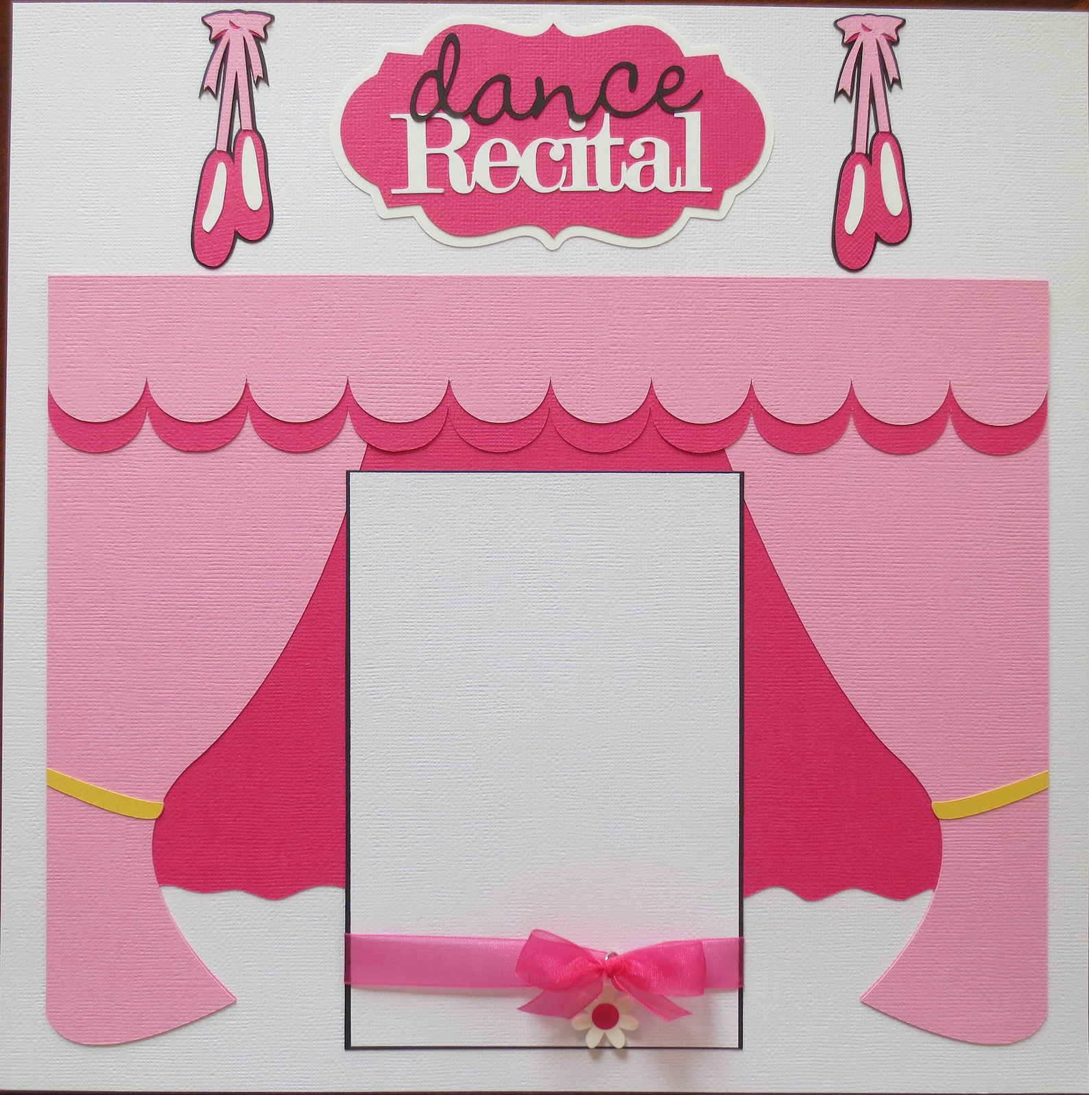 dance recital - ballet - ballet shoes - single page premade scrapbook layout - 12x12