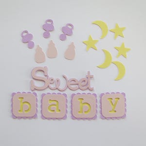 Troqueles de bebé niña o niño - Adornos - Papel efímero - Diseño de álbum de recortes prediseñado - Paper Piecing