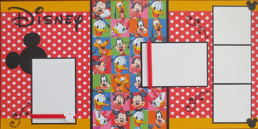 Disney Double Page - 12X12 Scrapbook Layout - Premade Scrapbook Page ...