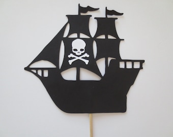 Adorno para tarta de barco pirata - Centro de mesa