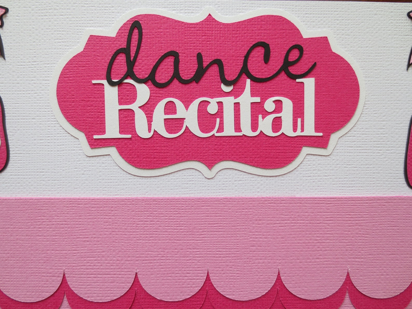 dance recital - ballet - ballet shoes - single page premade scrapbook layout - 12x12