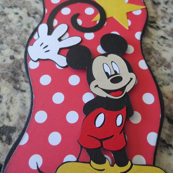 Mickey or Minnie Mouse Wooden Door Hanger