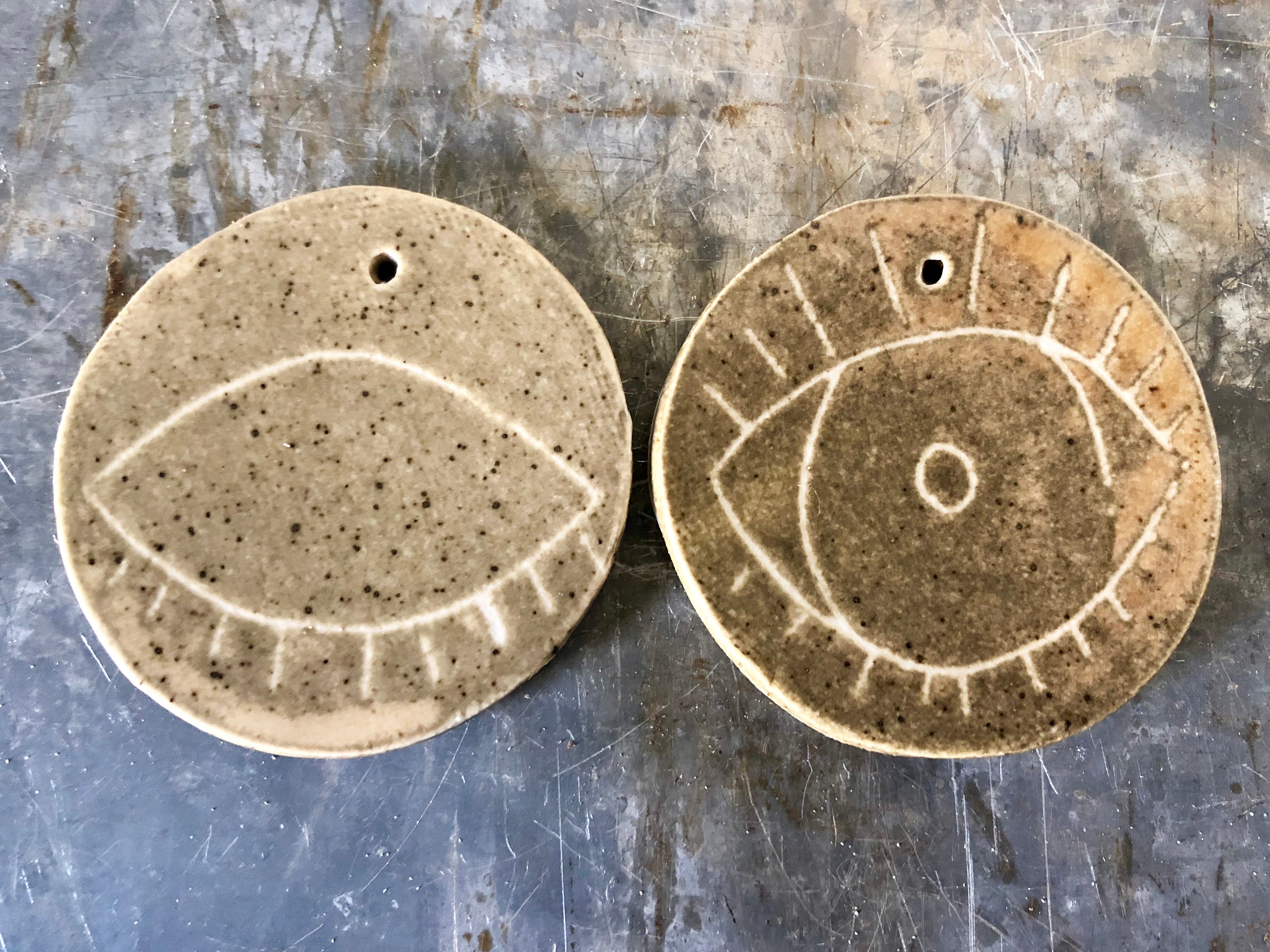 Ceramic Eye Wall Art Ceramic Eye Ornament Open Eyes Closed Etsy