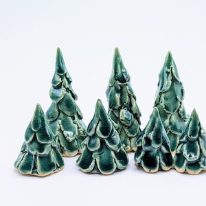 Mini clay tree, Small holiday trees, Evergreen Christmas miniature trees, dollhouse pottery, Ring holder, Fairy tree, Little garden tree