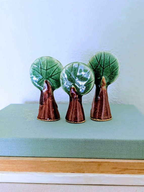 Mini clay tree Small clay trees Ceramic tree Miniature Etsy