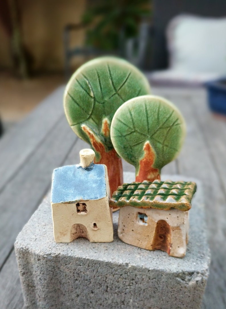 Mini Clay Tree Small Clay Trees Ceramic Tree Miniature Etsy