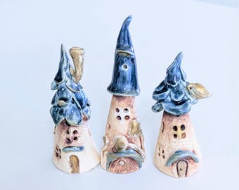 Ceramic Fairy House Tower: Miniature Garden Decor, Aquarium Safe