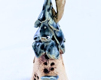 Pottery Fairy House Tower: Miniature Whimsical House, Handmade Aquarium Houses, Small Ceramic Houses