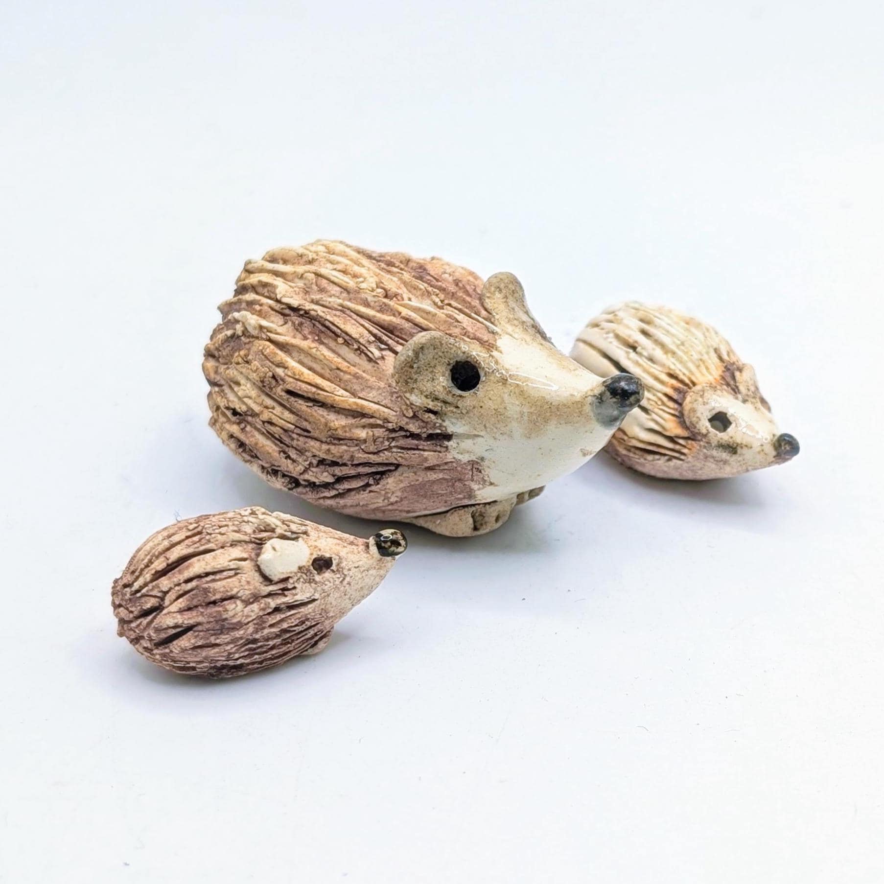 陶器製ハリネズミの置物 3体セット - ミニチュア妖精の庭の装飾 - Etsy 