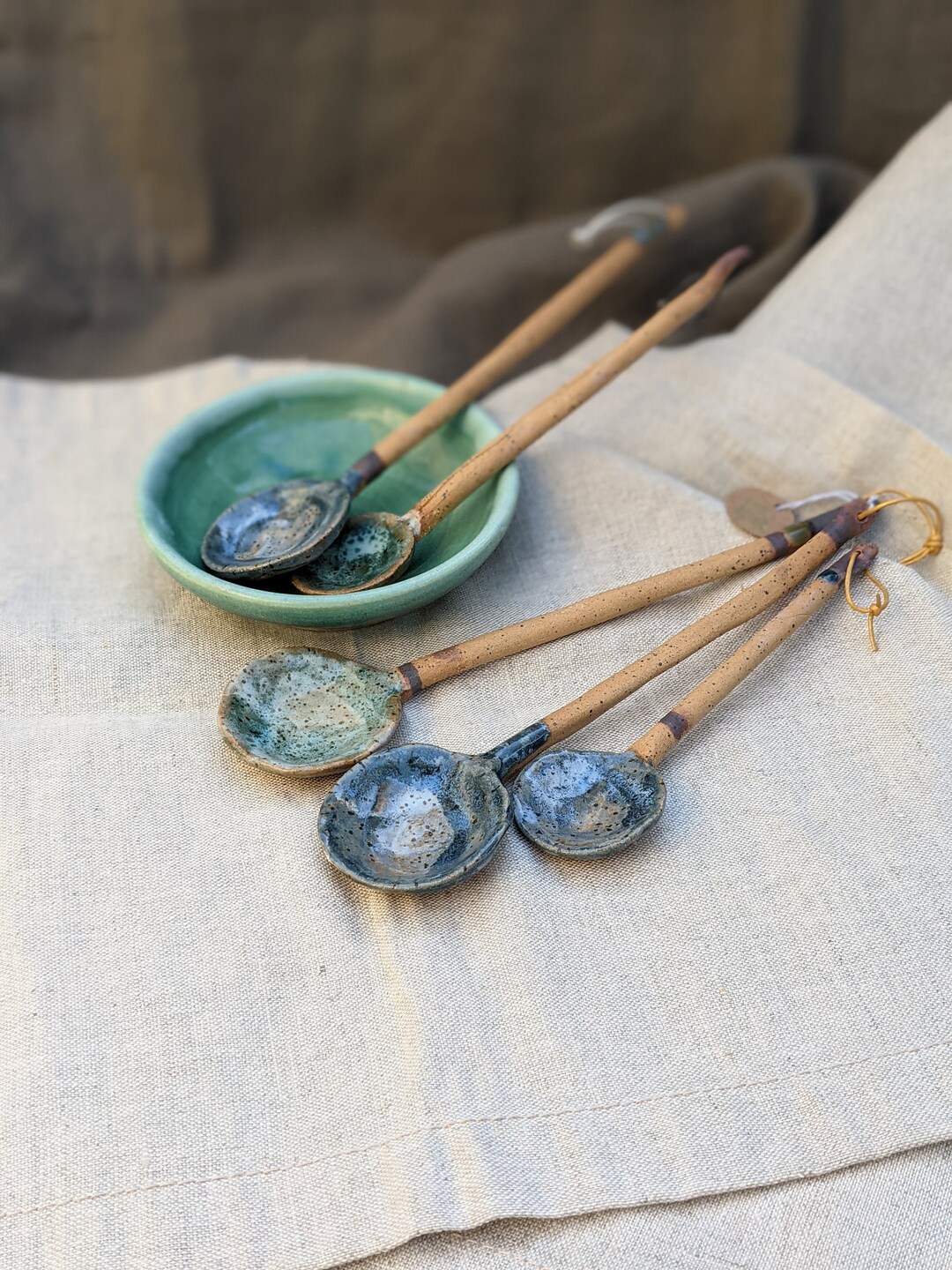 Handmade Ceramic Spoons Pottery Spoon Wabisabi Kitchen Housewarming