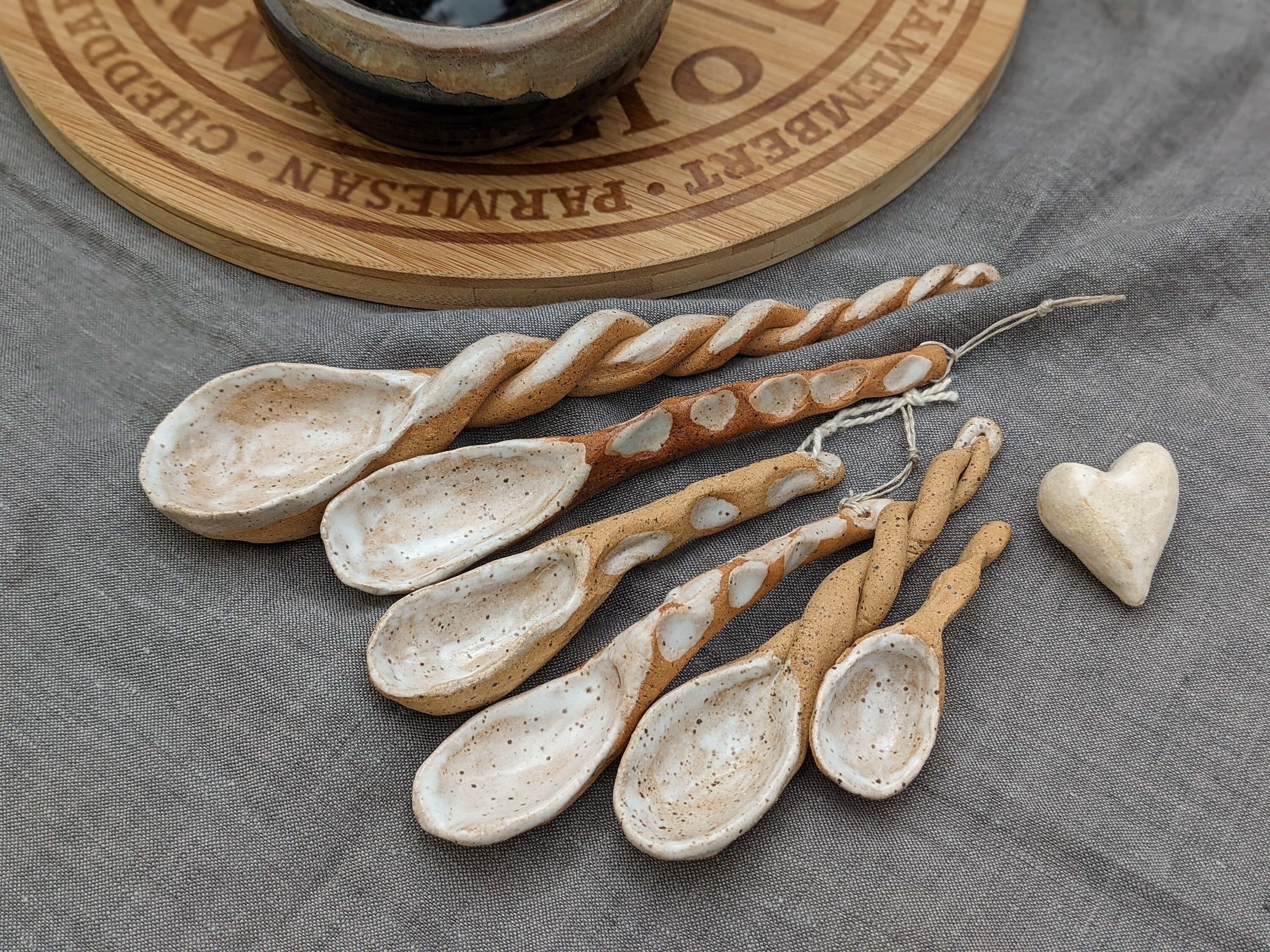 Handmade ceramic spoons pottery spoon WabiSabi kitchen Etsy