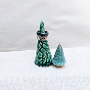 Mini clay tree, Small holiday trees, Evergreen pottery trees, Miniature trees, Dollhouse trees, Fairy tree, Model trains decor, Ring holder image 7