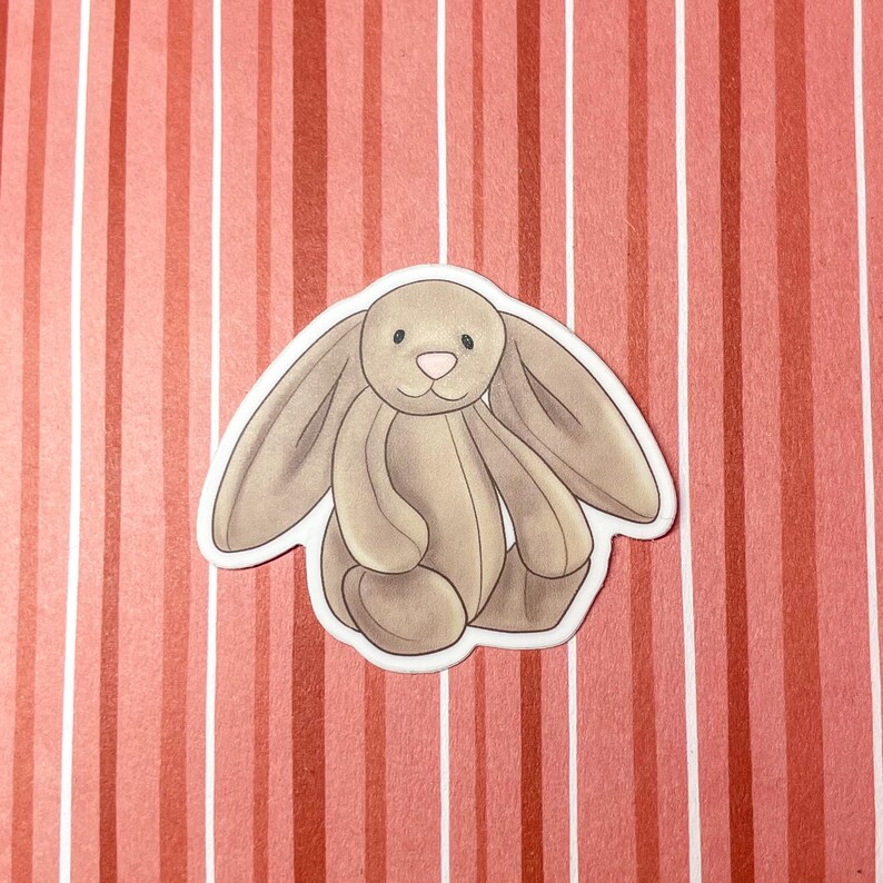 Plush Bunny Rabbit Sticker - Etsy