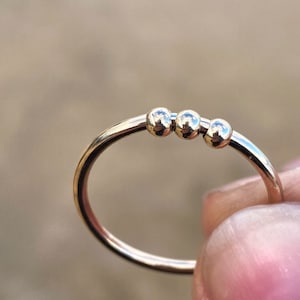 Handgemachter 14k Gold Filled Spinner Ring: Angst Fidget Schmuck