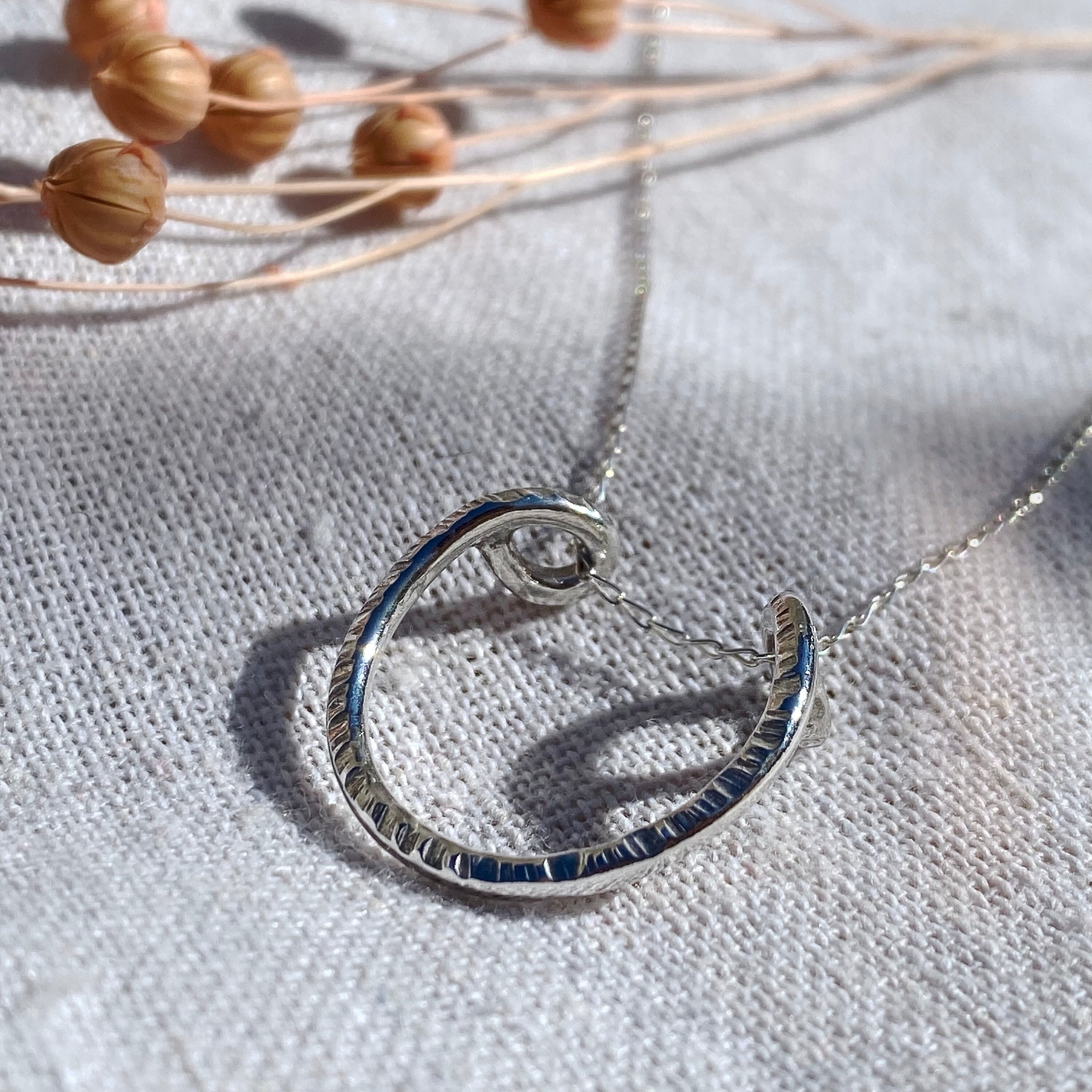 Ring Holder Necklace Sterling Silver Pendant Wedding Ring Holder