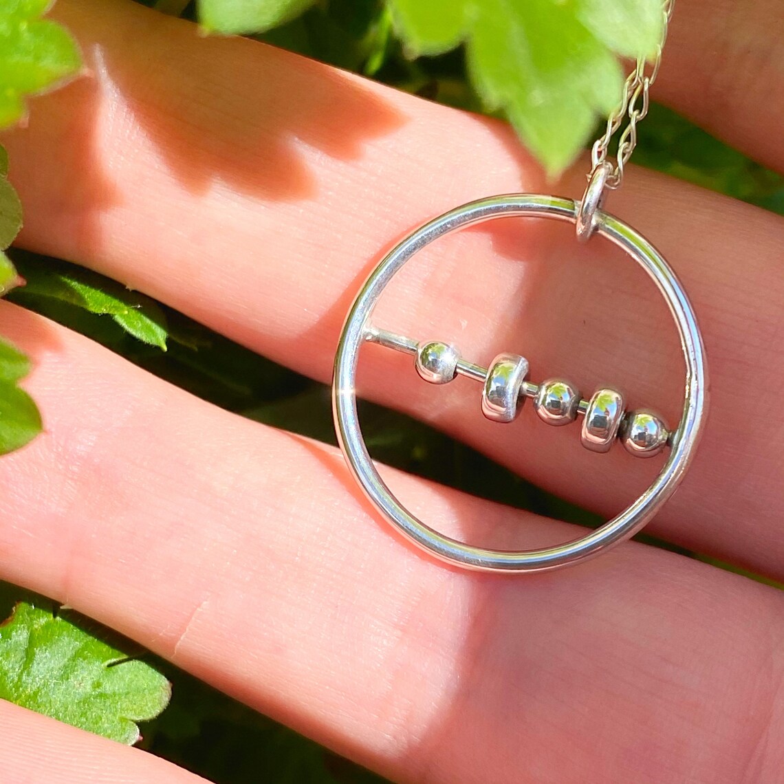 Anxiety Necklace Fidget Necklace Sterling Silver Anxiety Etsy UK