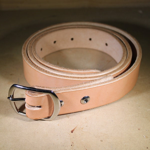 Full Grain Leather Belt | Real Leather | USA Made | Vegetable Tanned Leather | Veg Tan Leather | Men | Women | T-1