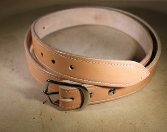 Ceinture en cuir pleine fleur | Ceinture en cuir épais | 100 % cousu main | Ceinture en cuir personnalisée | Ceinture en cuir faite main | Fabriqué aux États-Unis | T-3