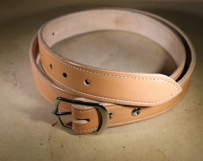 Full Grain Leather Belt | Thick Leather Belt | 100% Hand Stitched | Custom Leather Belt | Handmade Leather Belt | Made in USA | T-3