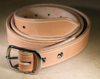 Natural Veg Tan Cuero Real 1 Pulgada (25mm) De Ancho 3-3.5mm De