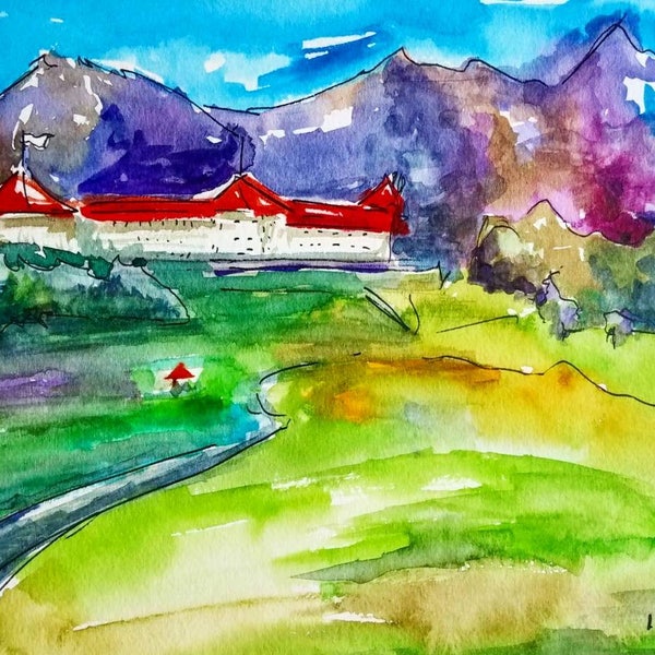 Print: Mount Washington Resort Baretton Woods, NH archival quality signed Giclee print 8x10 or 11x14