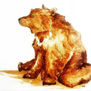 Coffee Bear archival quality limites edition print (8x8 / 12x12)