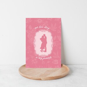Our Love Story Art Print - Cute Valentines Day Gift, Romantic Wall Art, Wall Poster