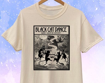 Camiseta de baile de gato negro Unisex Spooky Witch