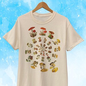 Mushrooms Spiral Vintage Style T-shirt Unisex
