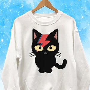 Bowie Black Cat Sweatshirt