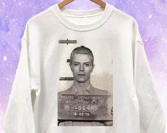 David Bowie Mugshot Sweatshirt Unisex