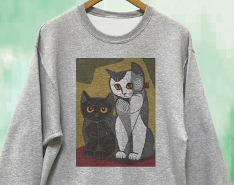 Ying Yang Cat Sweatshirt Unisex