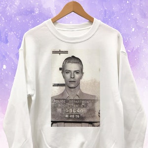 David Bowie Mugshot Sweatshirt Unisex