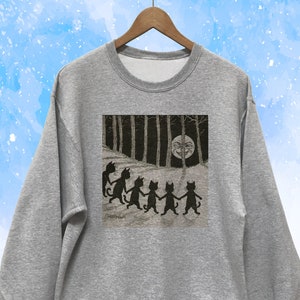 Cats Dancing Under the Moonlight Sweatshirt Unisex