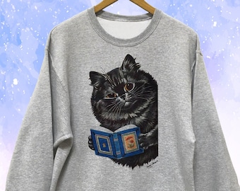 Cat and Mushroom Book Sweatshirt Unisex - Louis Wain