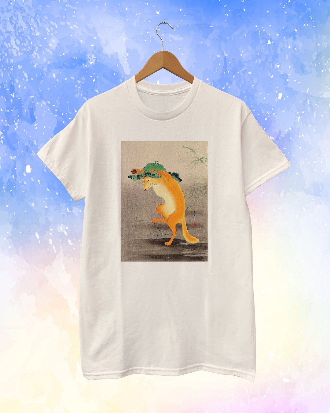 Organic Unisex T-shirt - Japan Arts UKIYOE Dancing Cat 53 main image 0