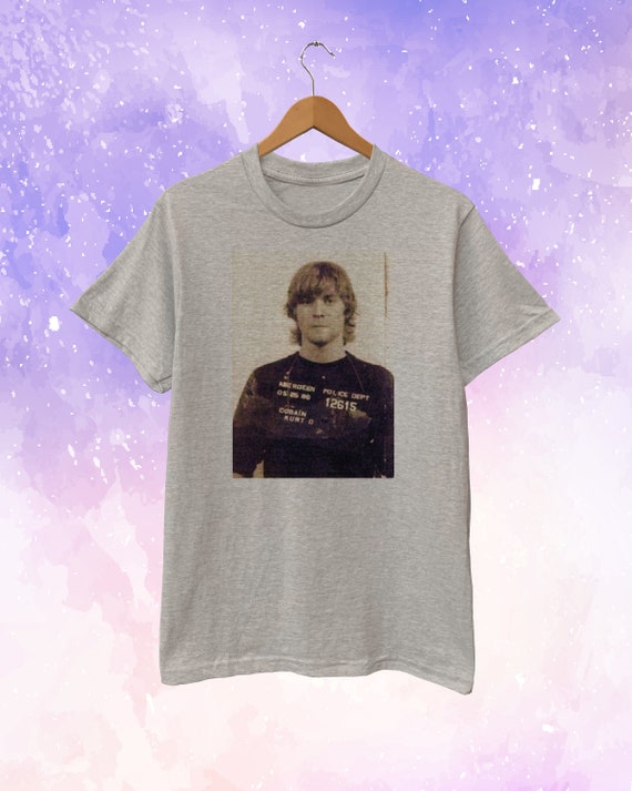 Kurt Cobain Mugshot T-shirt Unisex 
