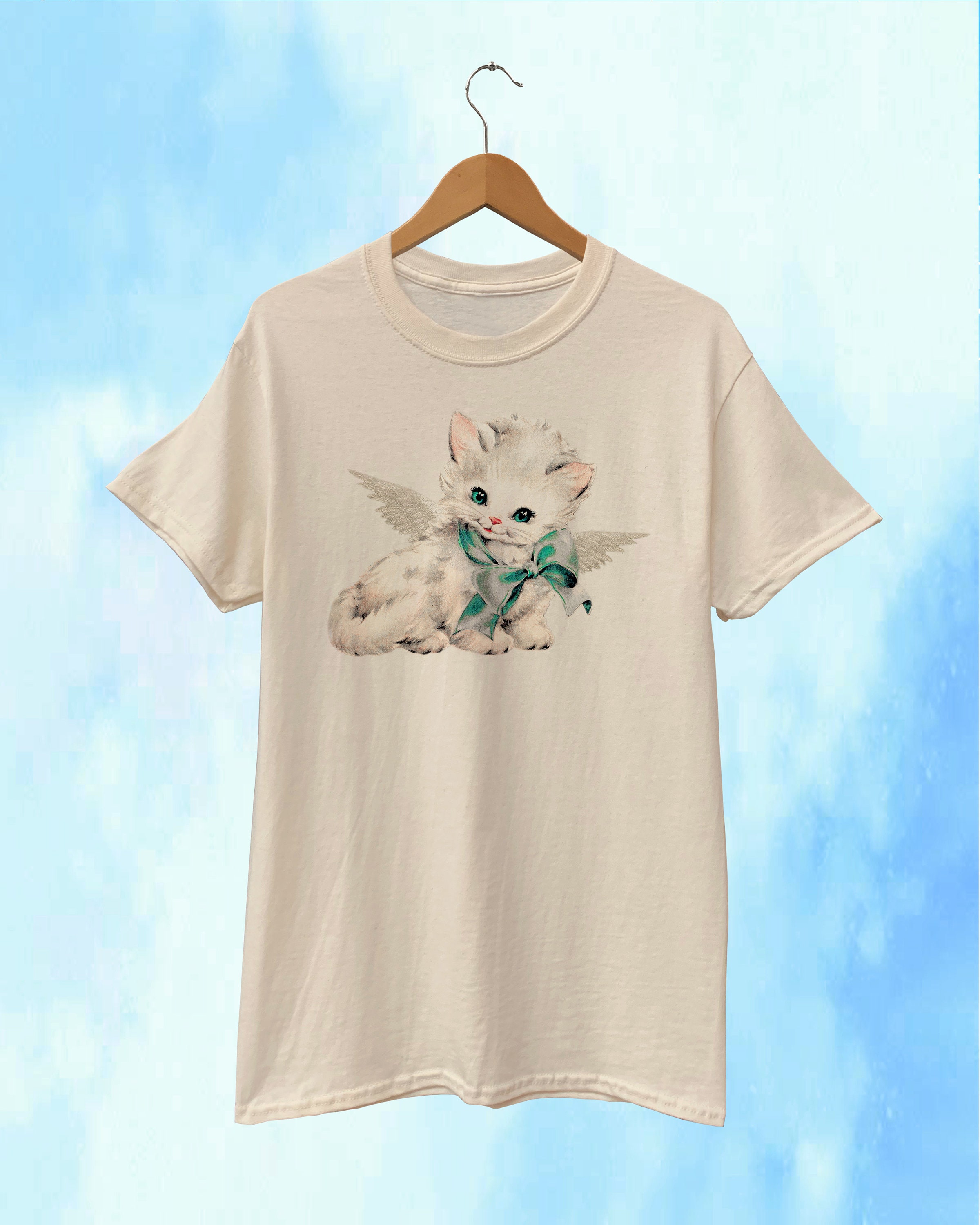 Angel Kitty Sweatshirt Unisex / T-shirt Unisex - Vintage Style Cat