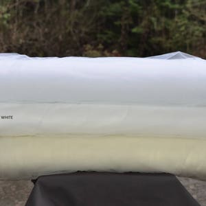 Tulle Fabric Swatches: White, Off-White, Ivory