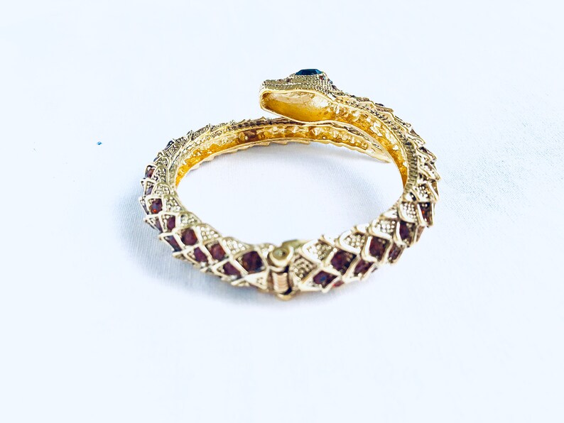 Fabulous Snake Gold Tone Bangle