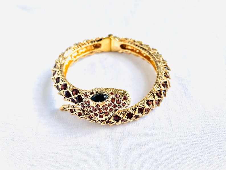 Fabulous Snake Gold Tone Bangle