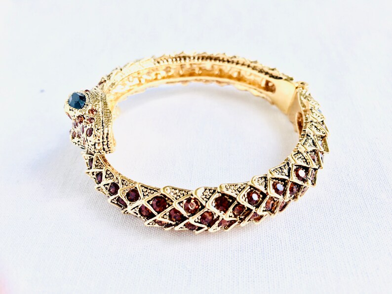 Fabulous Snake Gold Tone Bangle