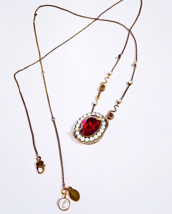 Alexander McQueen Snake Pendant Necklace