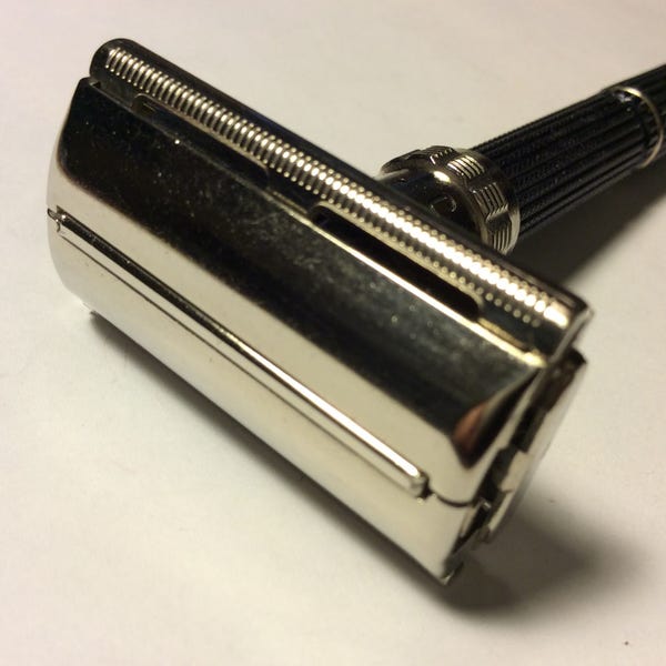 1969 Gillette Super Adjustable "Black Beauty" Standard Handle Safety Razor