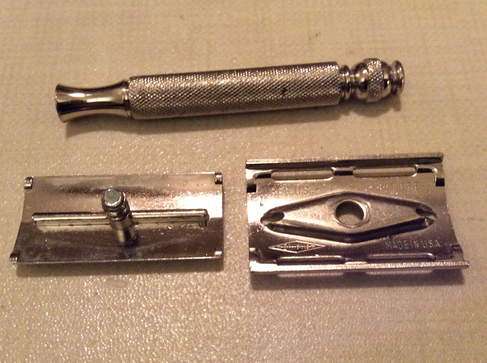 Gillette Tech Nickel Plated Solid Handle Safety Razor Etsy